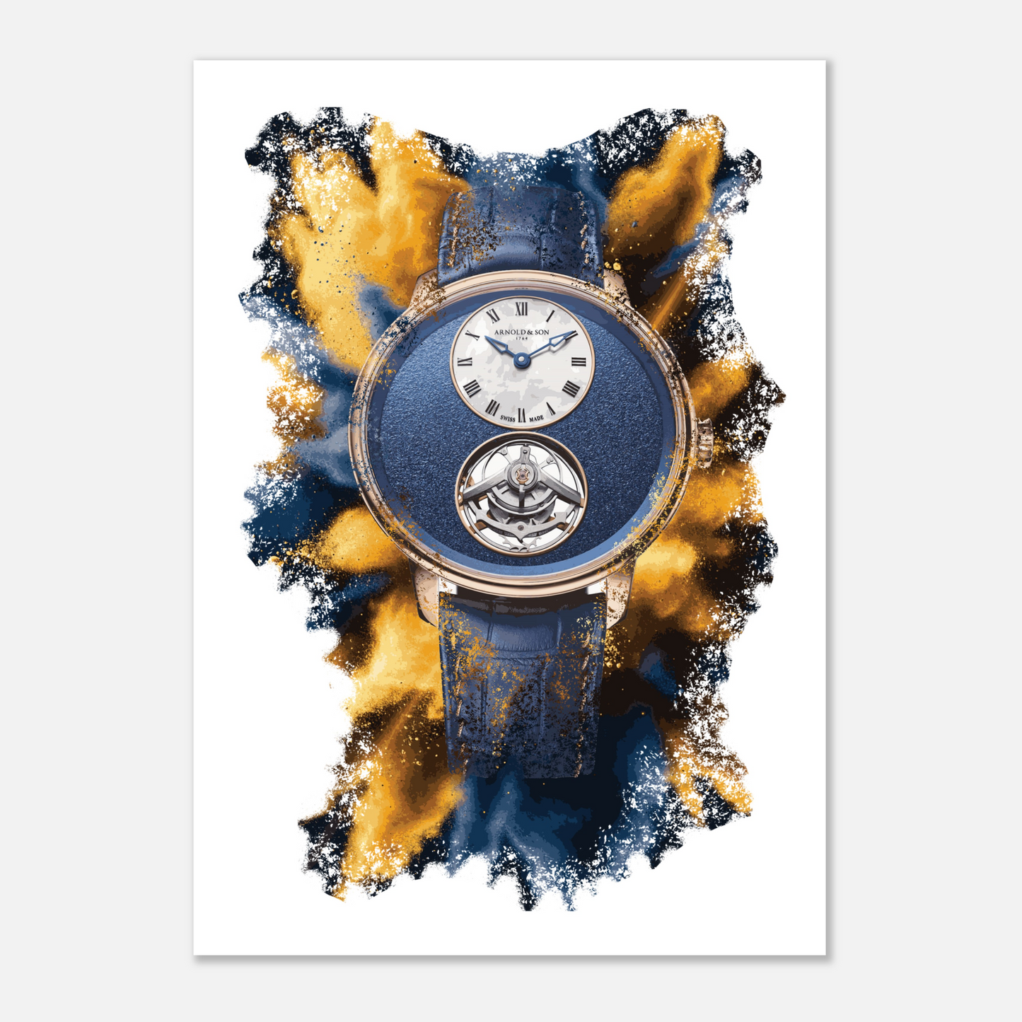 Ultrathin Tourbillon Red Gold Ref. 1UTBR.U01A.C209A Watch Art Print Poster