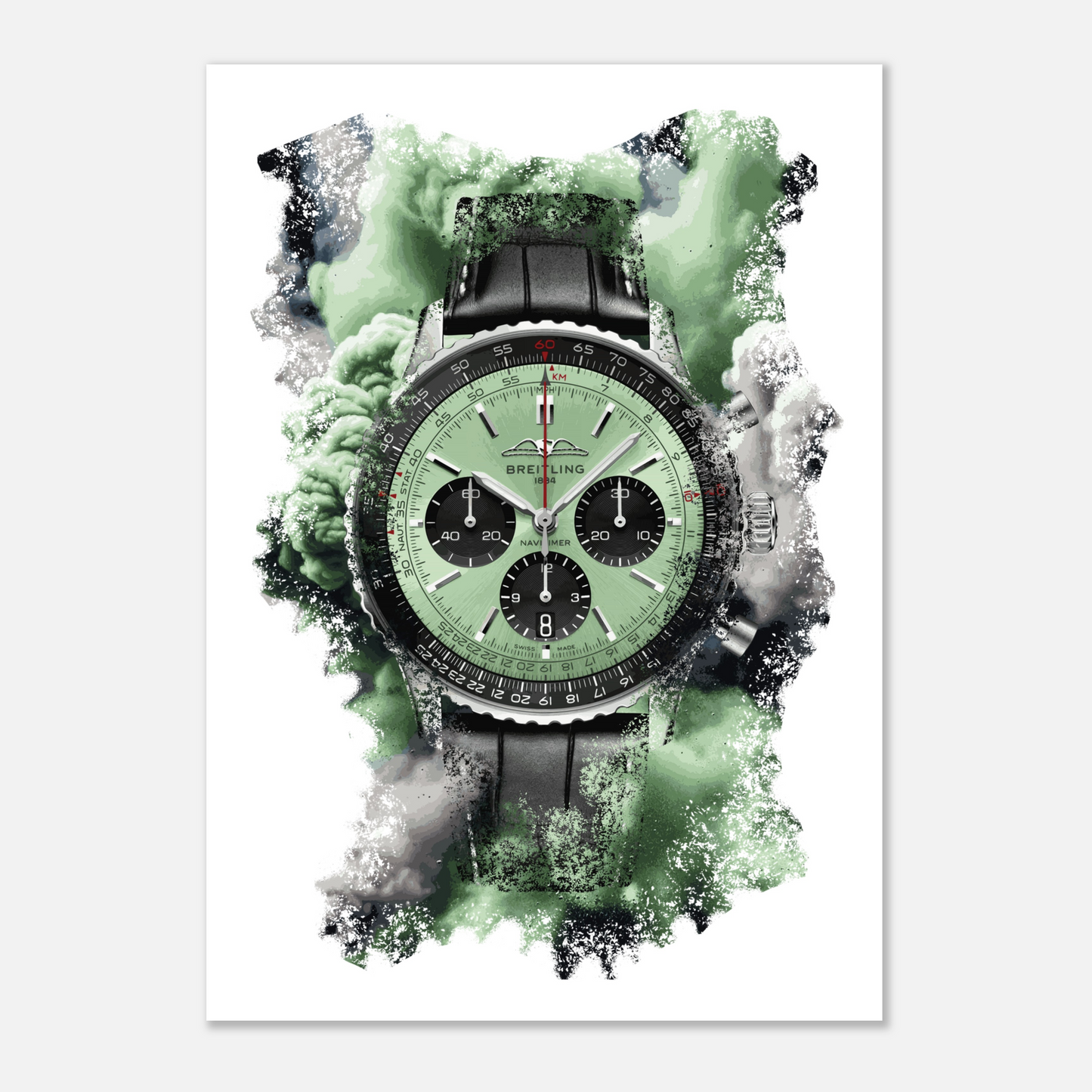 Navitimer B01 Chronograph Ref. AB0138241L1P1 Watch Art Print Poster