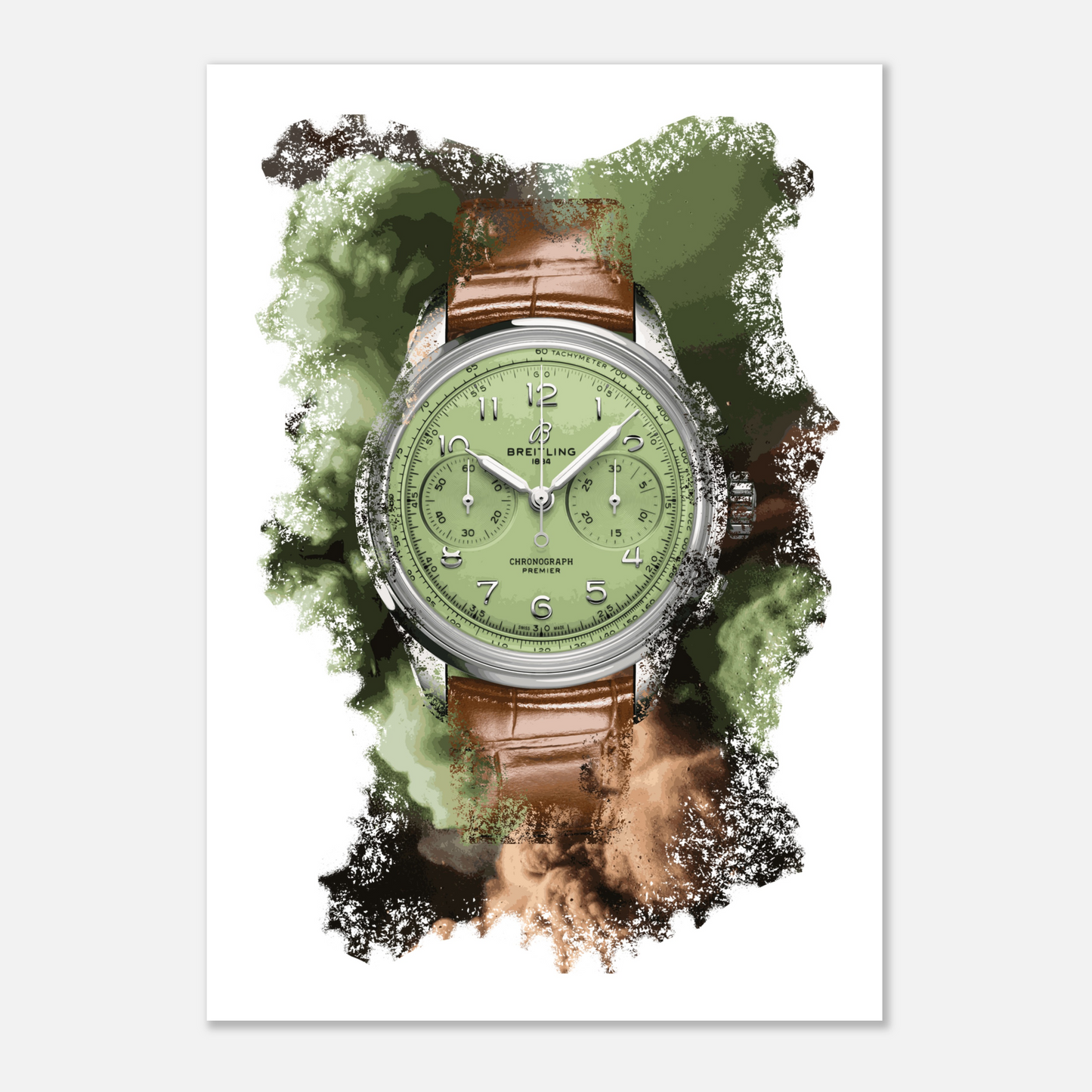 Premier B09 Chronograph Ref. AB0930D31L1P1 Watch Art Print Poster
