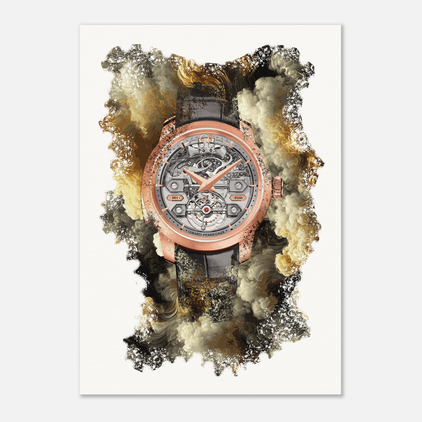 Bridges Minute Repeater Tourbillon With Bridges Ref. 99820-52-001-BA6A Watch Art Print Poster