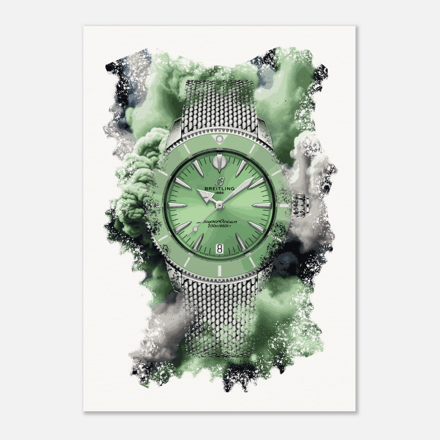 Superocean Heritage Automatic Ref. A10390361L1A1 Watch Art Print Poster