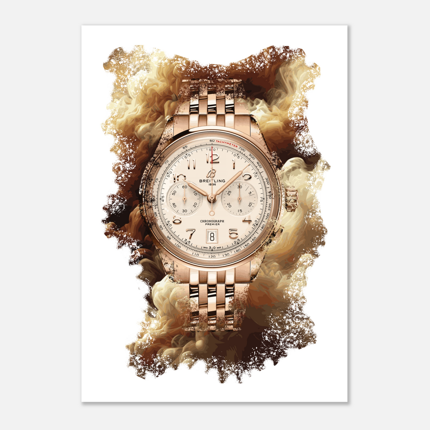 Premier B01 Chronograph Ref. RB0145371G1R1 Watch Art Print Poster