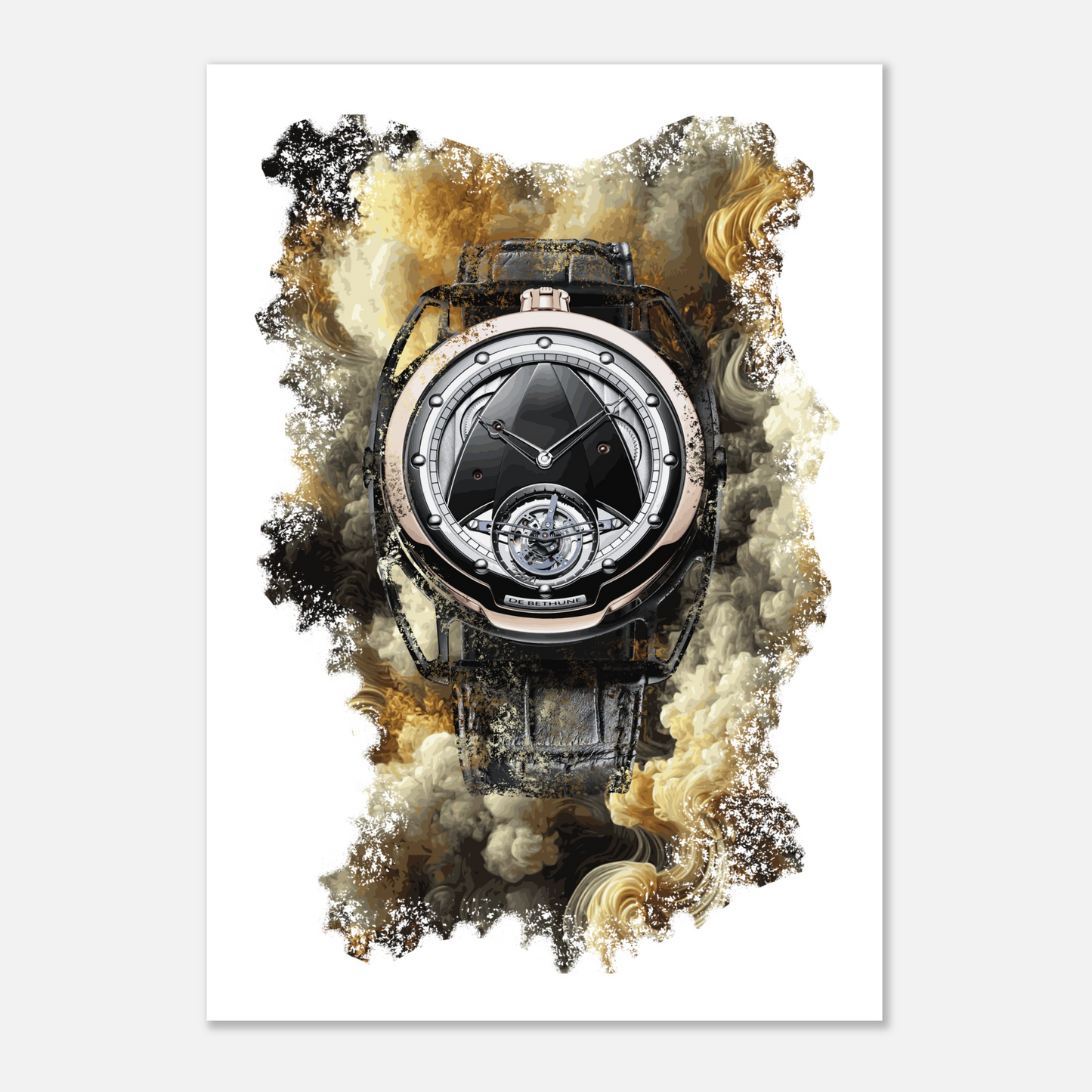 DB28 Tourbillon Rose Gold Ref. DB28TRS8ZN/S Watch Art Print Poster