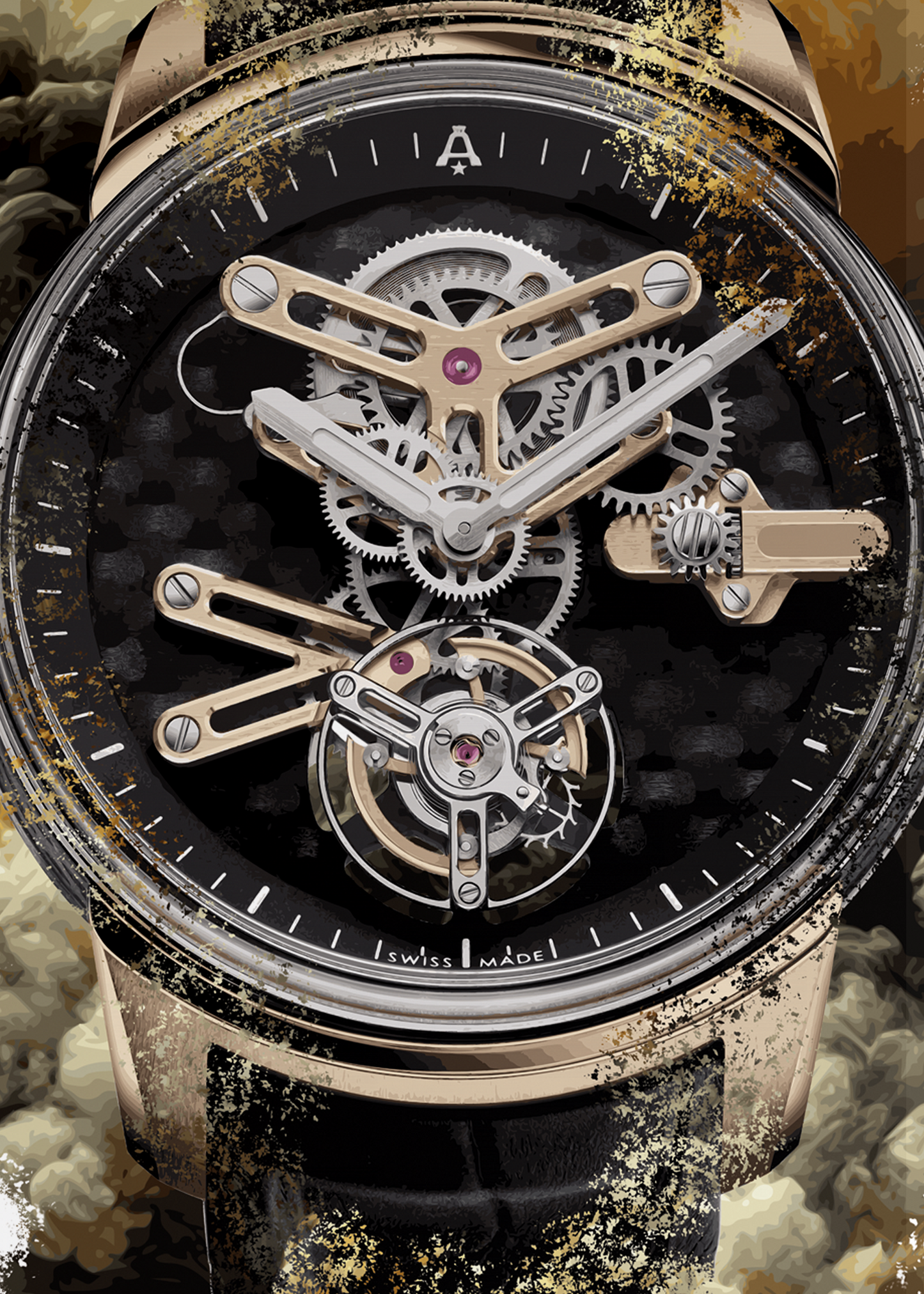 U21 Tourbillon Ref. OTCAD.B01A Watch Art Print Poster