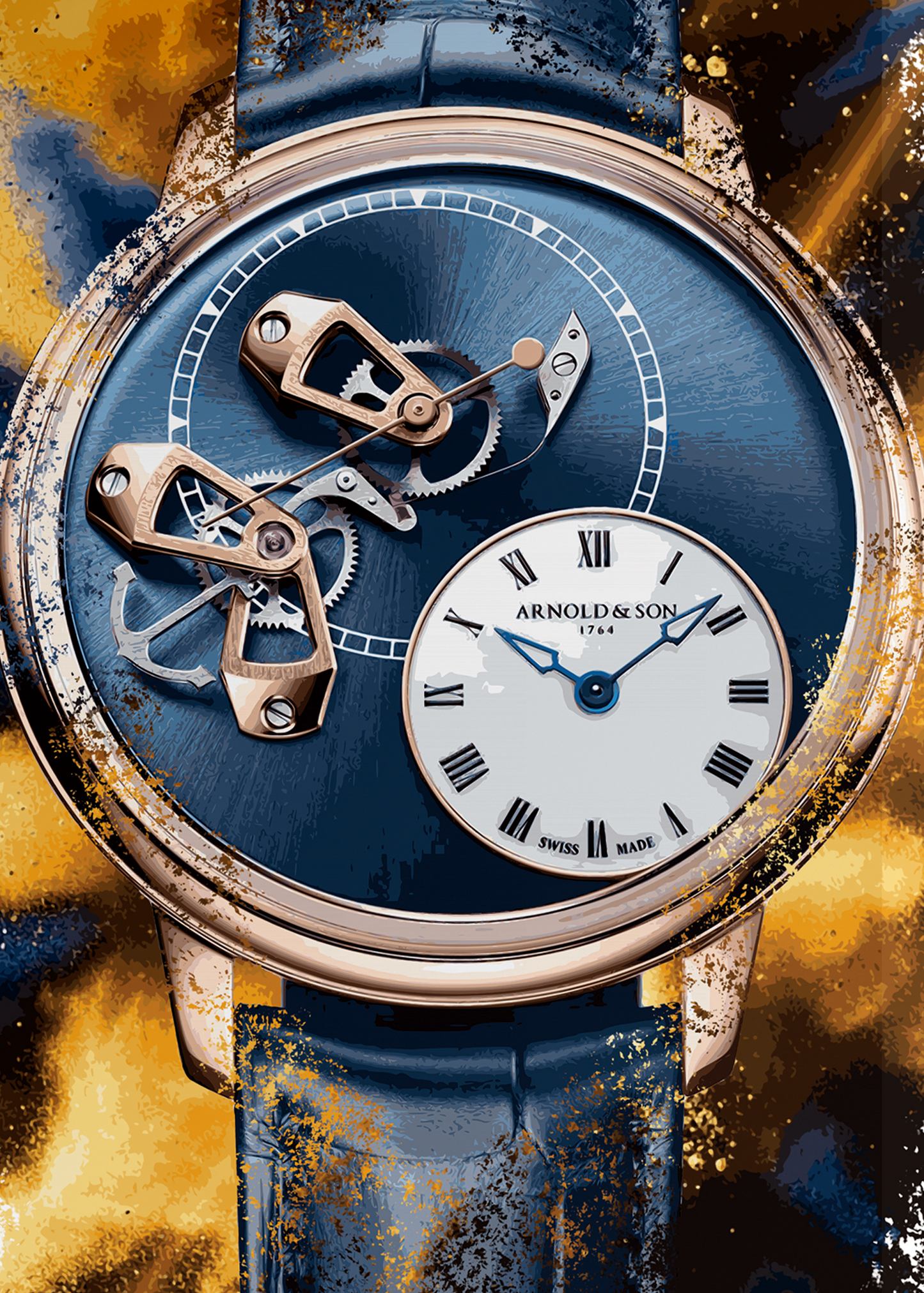 DSTB 42 Red Gold Ref. 1ATCR.U01A.C200A Watch Art Print Poster