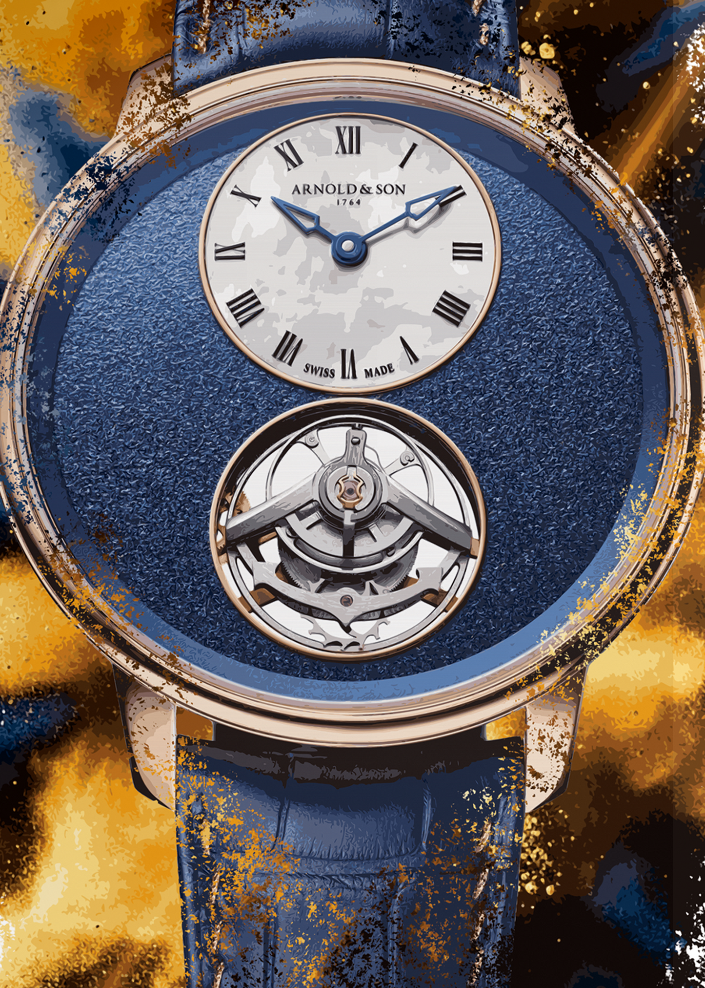 Ultrathin Tourbillon Red Gold Ref. 1UTBR.U01A.C209A Watch Art Print Poster