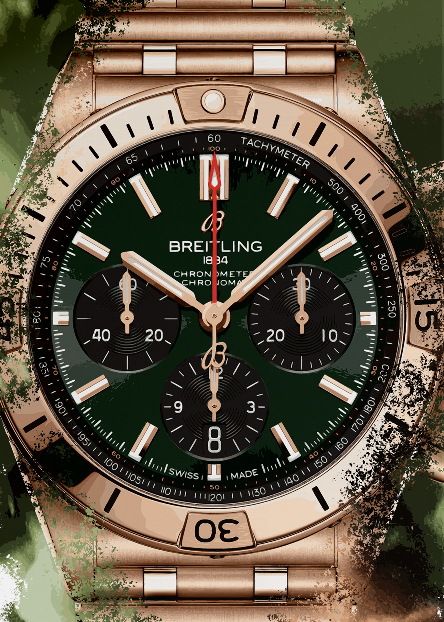 Chronomat B01 Ref. RB0134101L1R1 Watch Art Print Poster