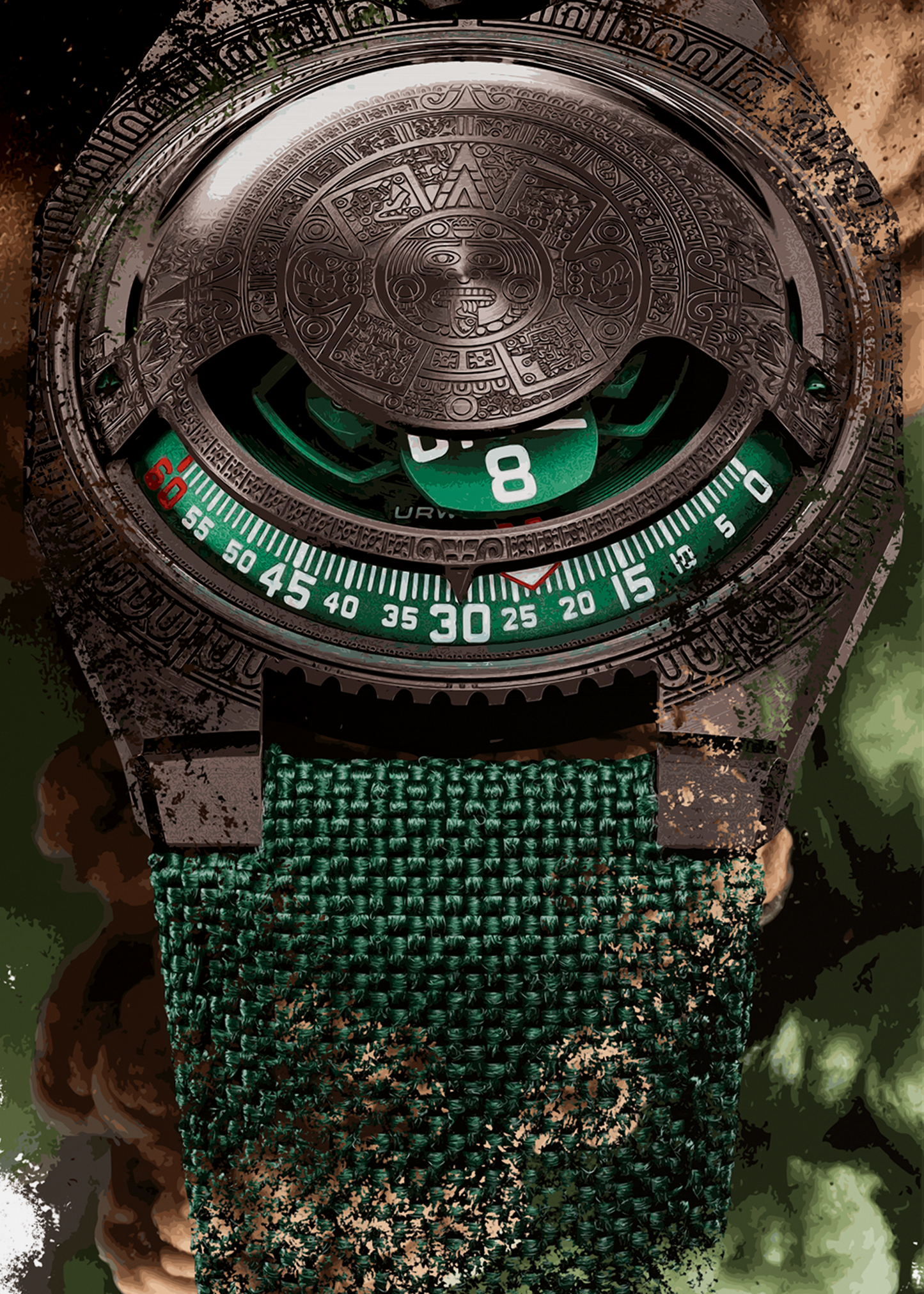 UR-100V Time and Culture Watch Art Print Poster