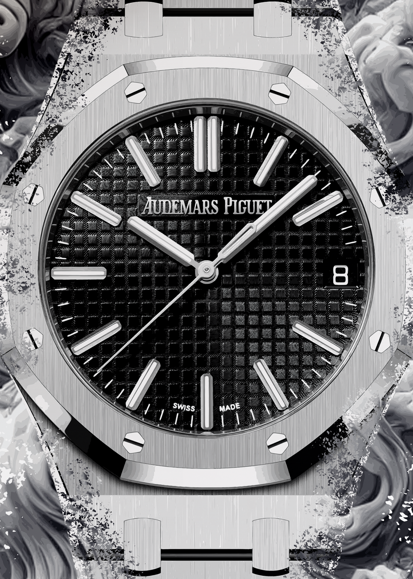 Royal Oak Ref. 15510ST.OO.1320ST.07 Watch Art Print Poster