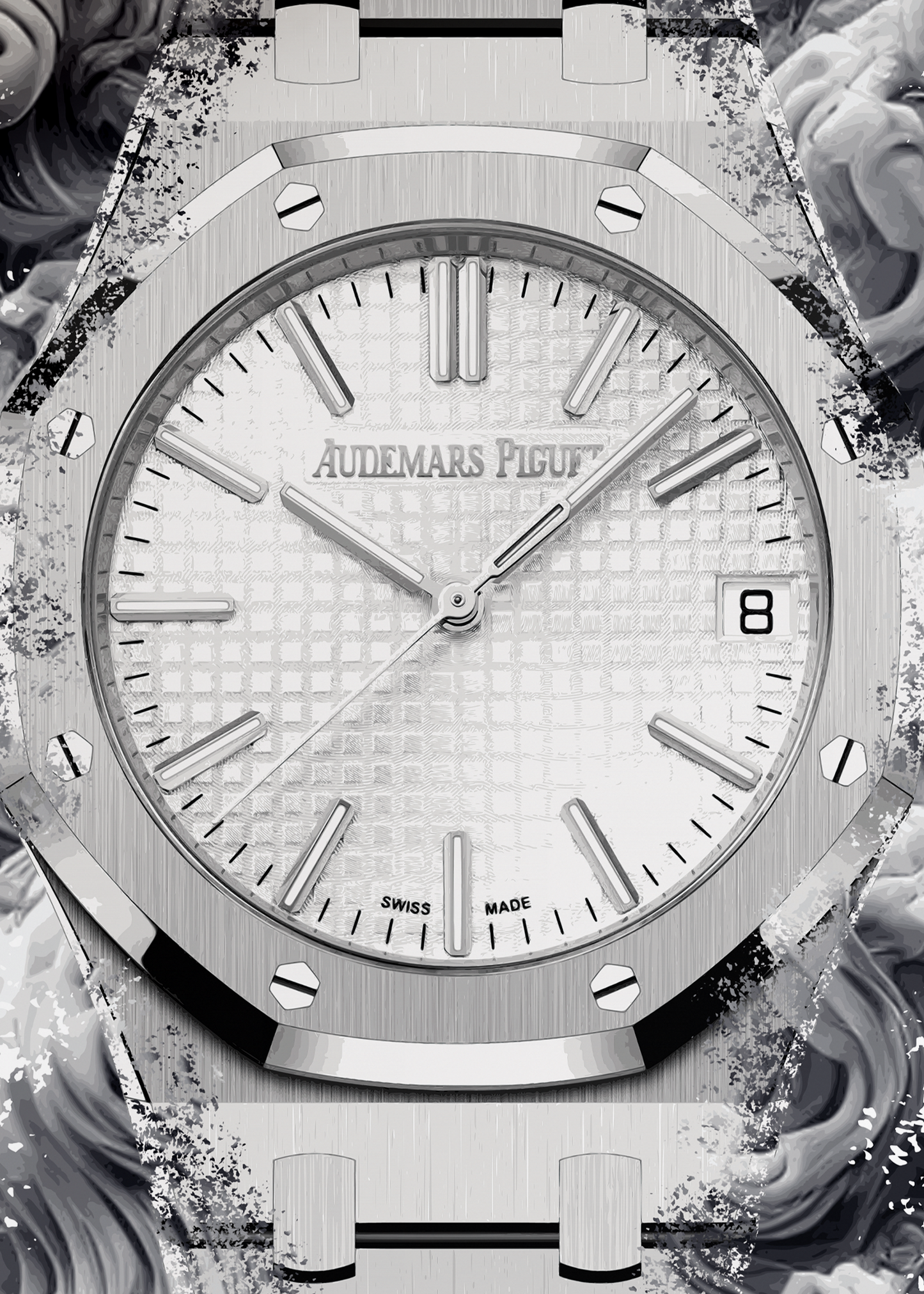 Royal Oak Ref. 15510ST.OO.1320ST.08 Watch Art Print Poster