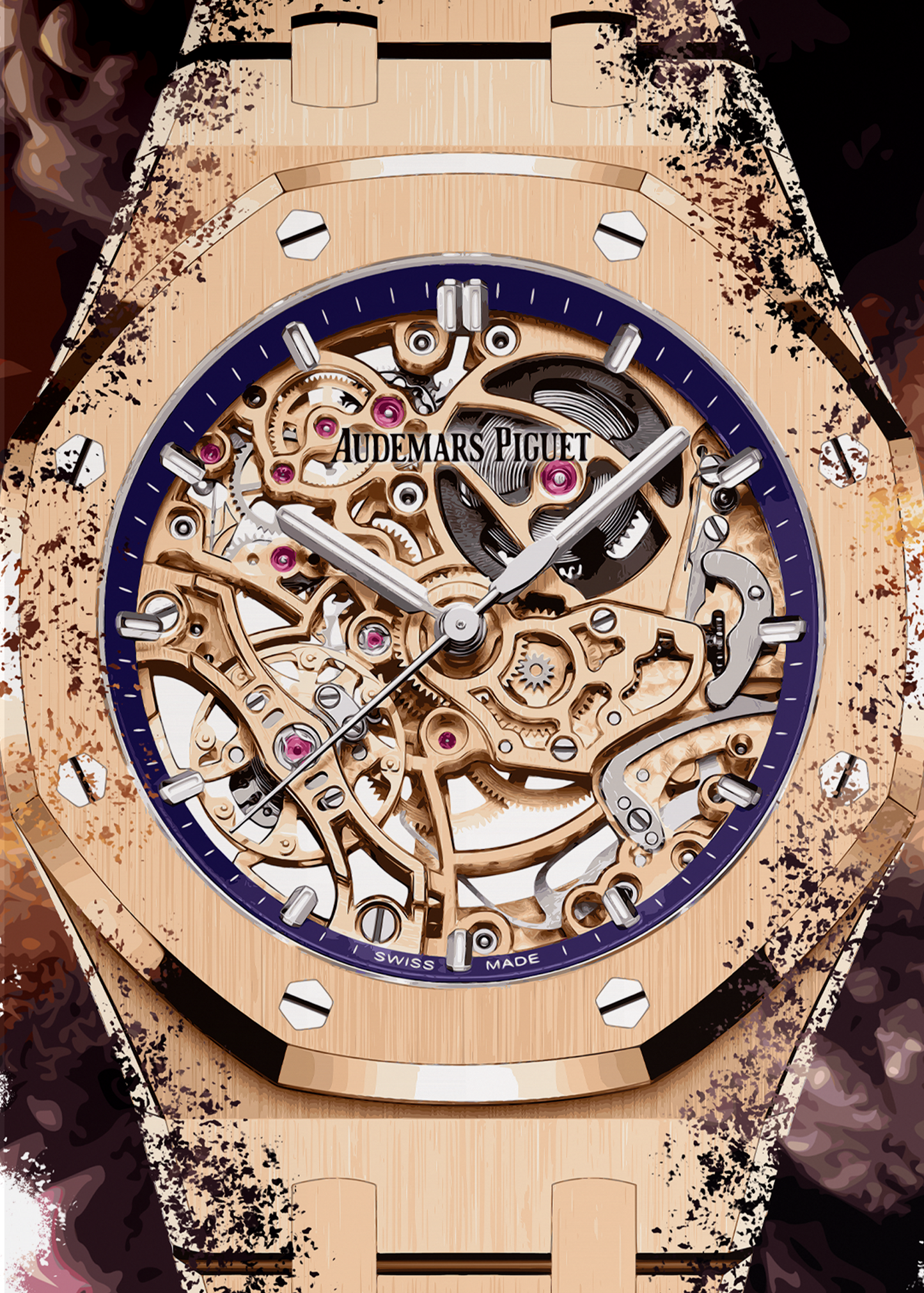 Royal Oak Ref. 15467OR.OO.1256OR.02 Watch Art Print Poster