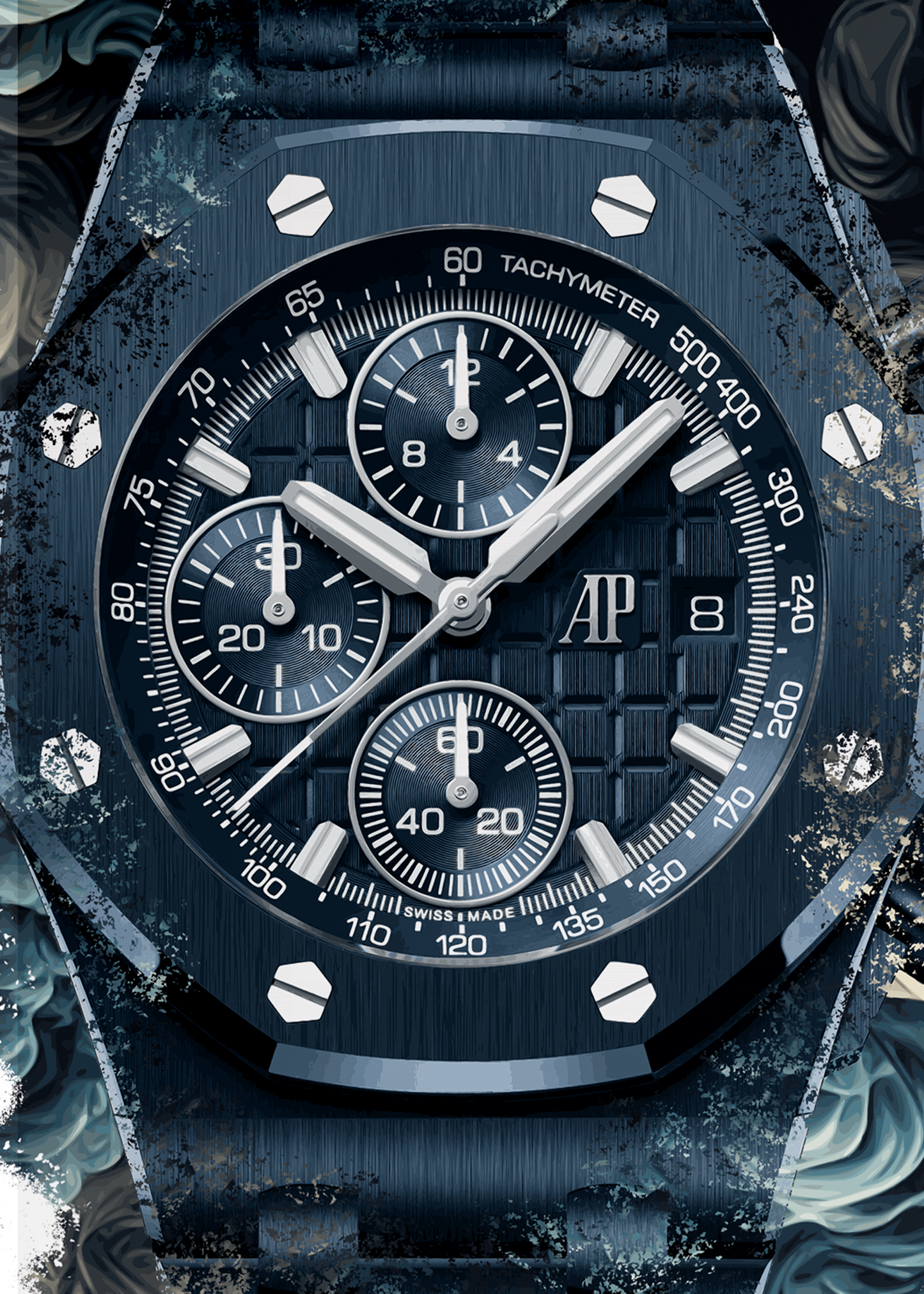 Royal Oak Offshore Selfwinding Chronograph Ref. 26238CD.OO.1300CD.01 Watch Art Print Poster