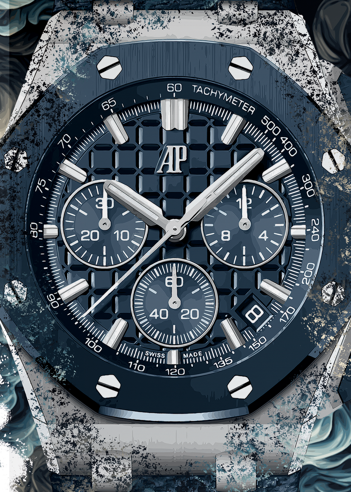 Royal Oak Offshore Selfwinding Chronograph Ref. 26420SO.OO.A029VE.01 Watch Art Print Poster