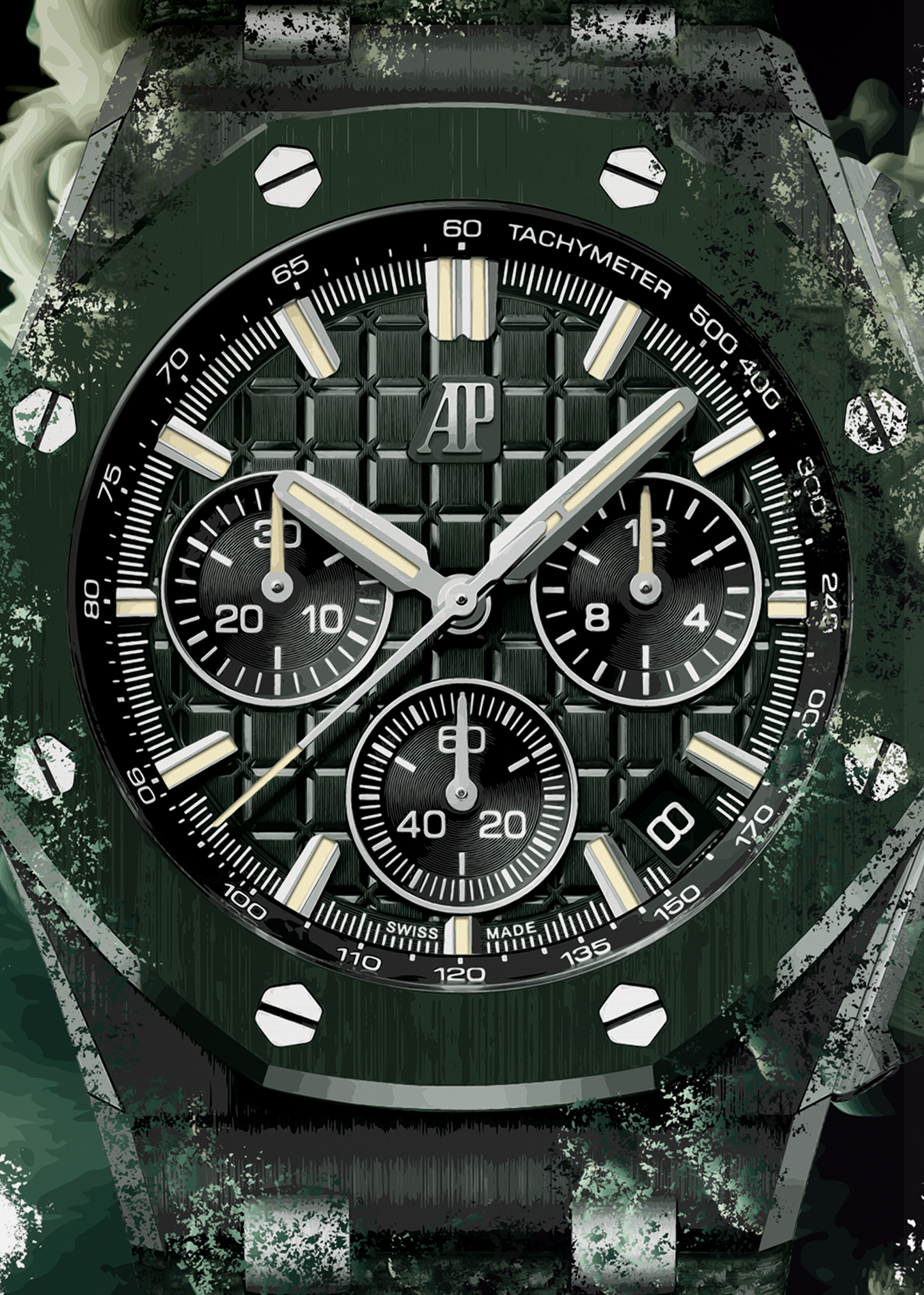 Royal Oak Offshore Selfwinding Chronograph Ref. 26420CE.OO.A063VE.01 Watch Art Print Poster