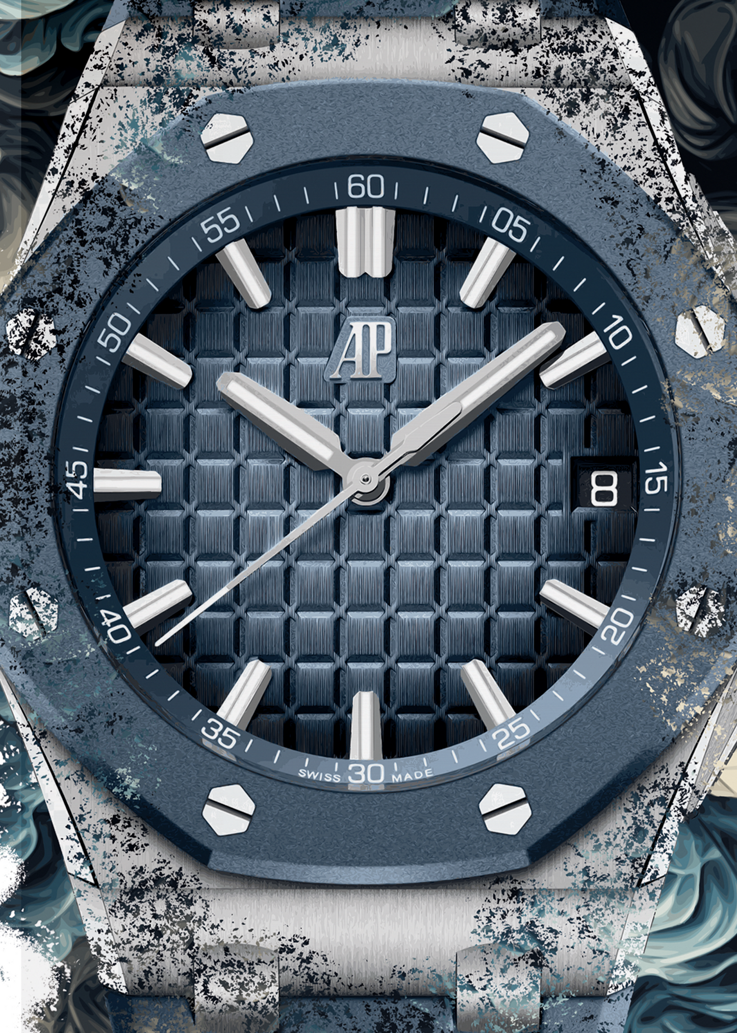Royal Oak Offshore Selfwinding Ref. 15605SK.OO.A350CA.01 Watch Art Print Poster