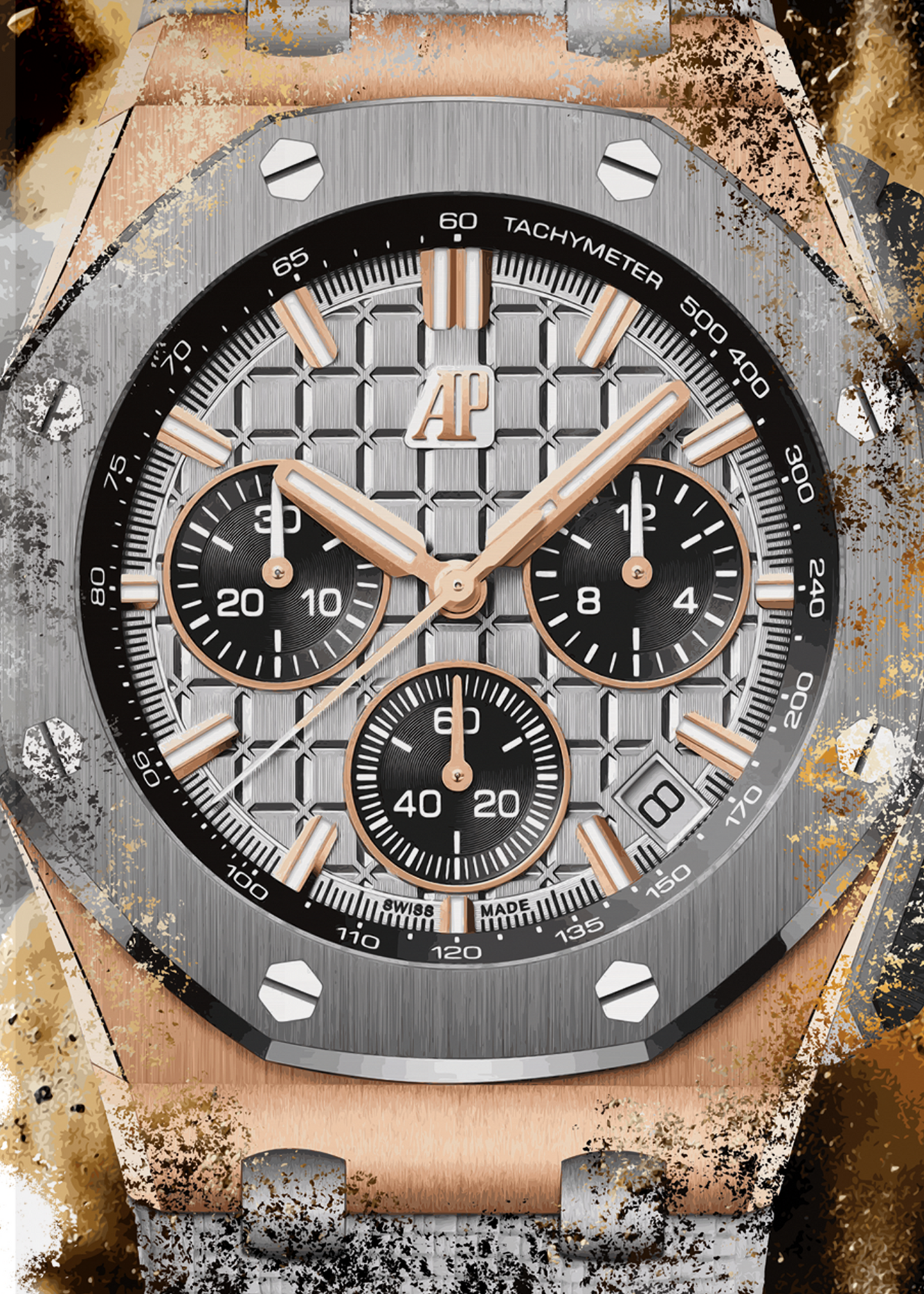 Royal Oak Offshore Selfwinding Chronograph Ref. 26420OI.OO.A015VE.01 Watch Art Print Poster