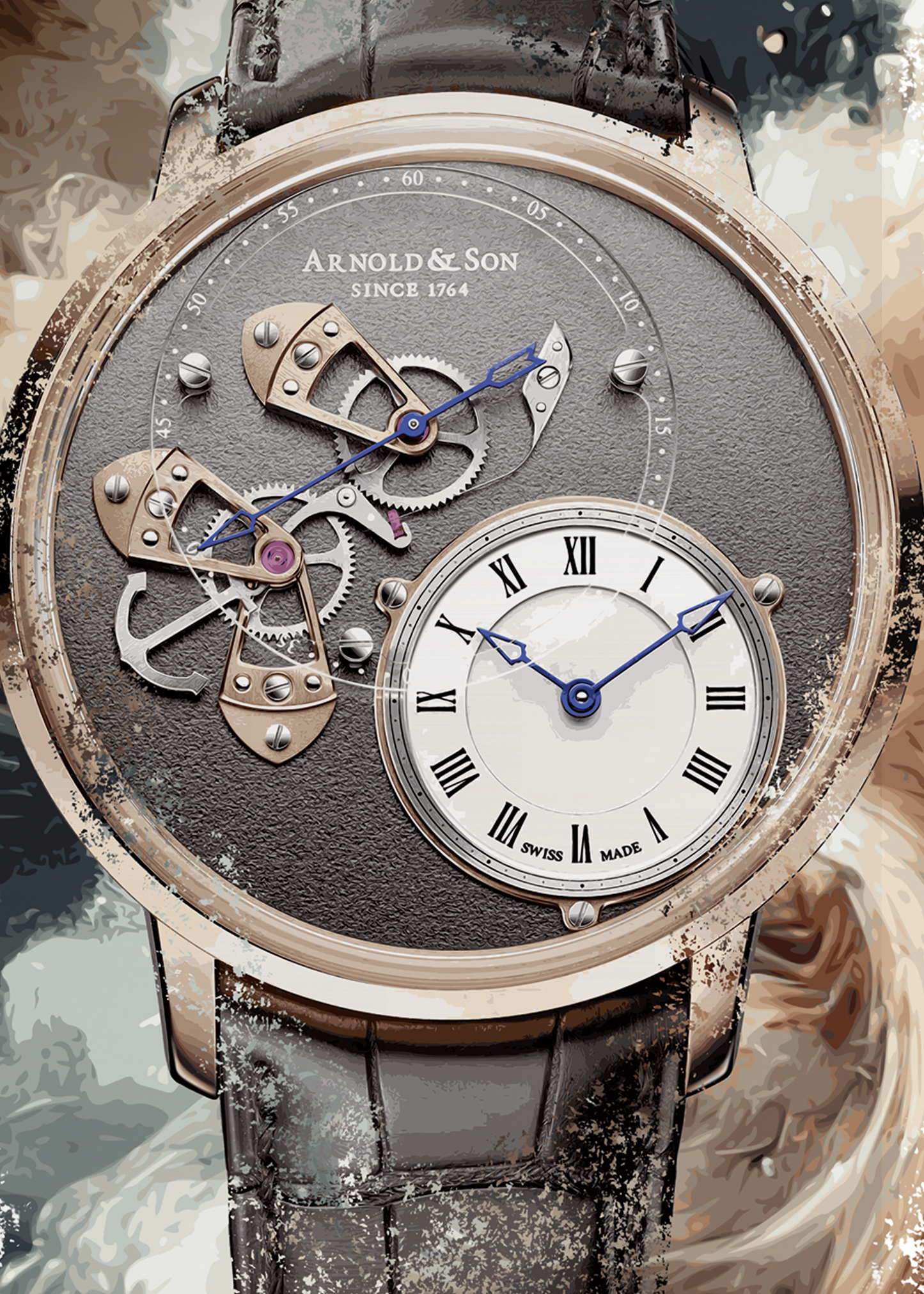 DSTB Gold Ref. 1ATAR.S010A.C120A Watch Art Print Poster