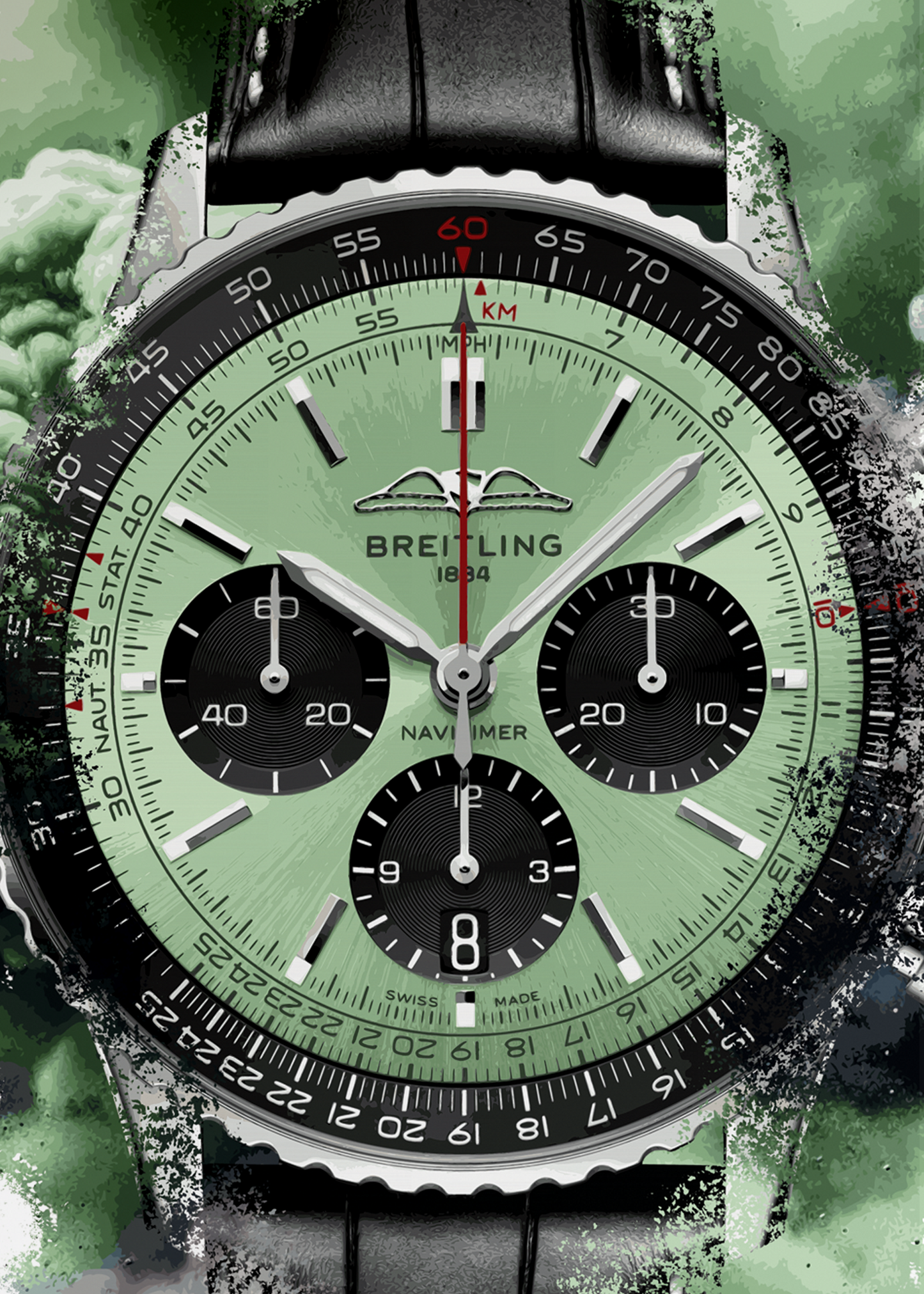 Navitimer B01 Chronograph Ref. AB0138241L1P1 Watch Art Print Poster