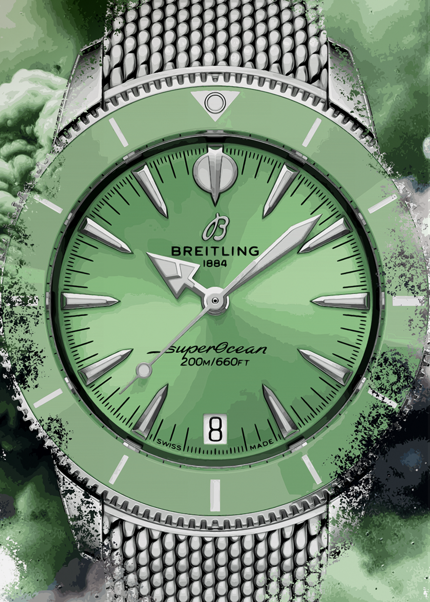 Superocean Heritage Automatic Ref. A10390361L1A1 Watch Art Print Poster