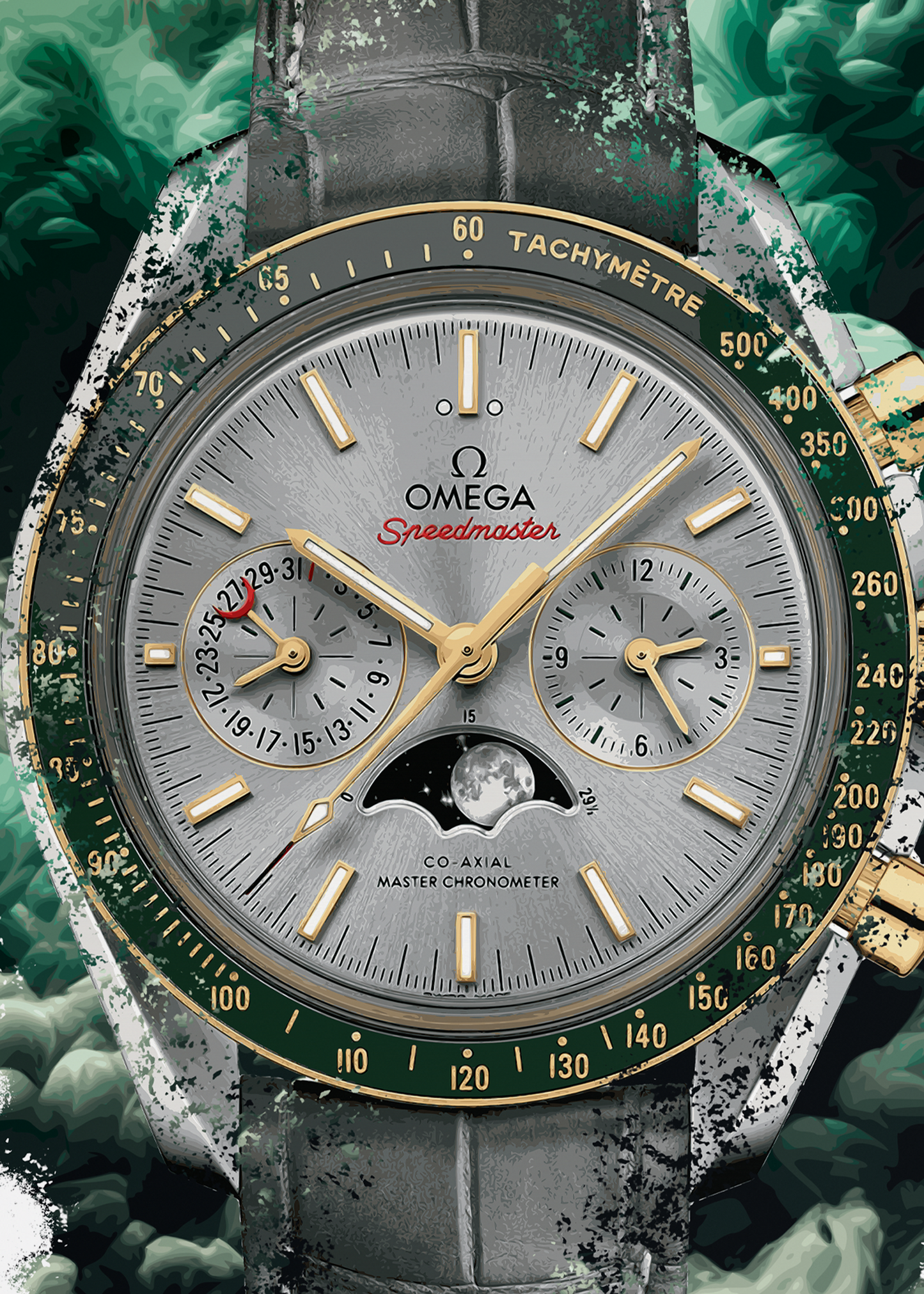 Speedmaster Moonphase Ref. 304.23.44.52.06.001 Watch Art Print Poster