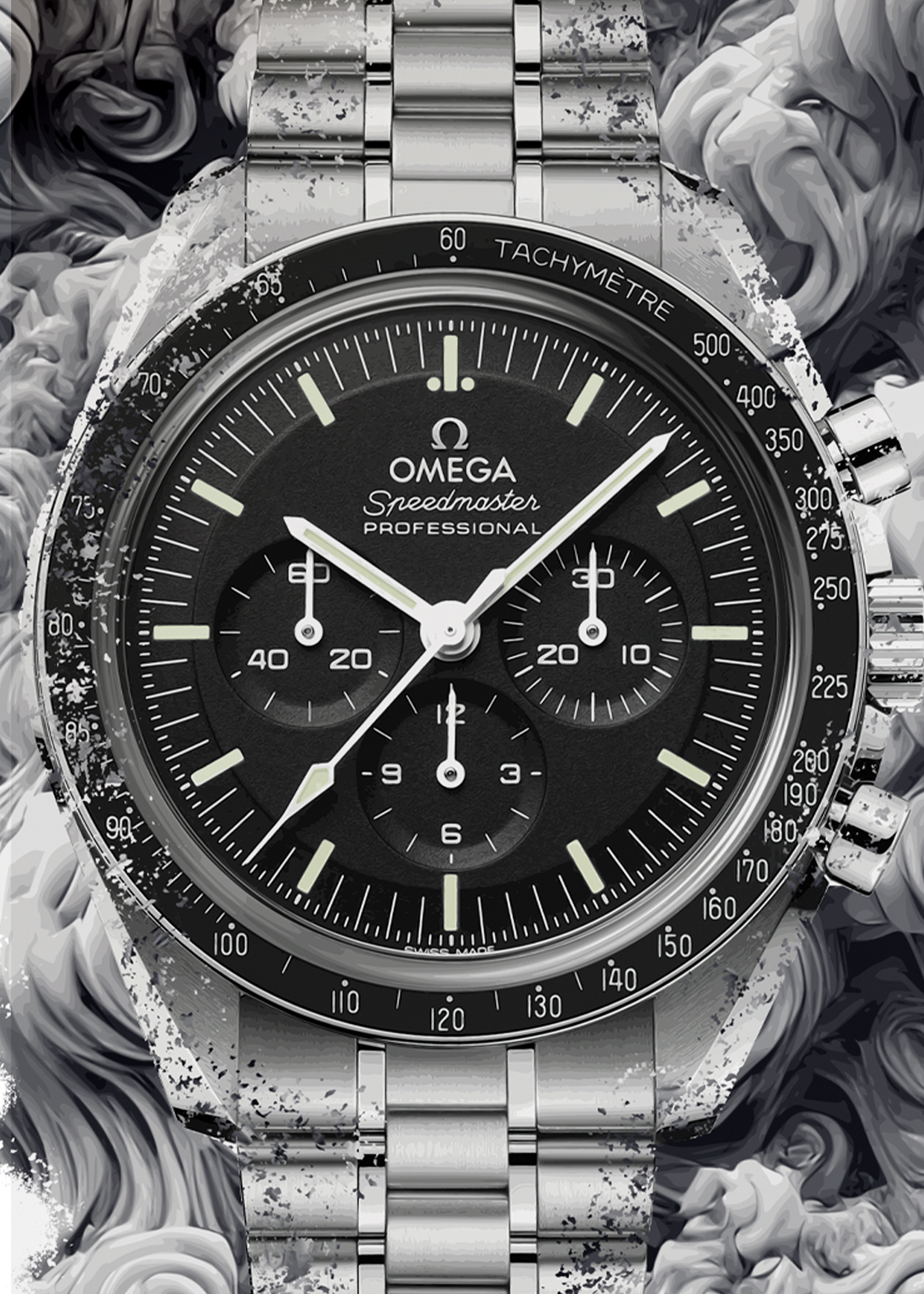 Speedmaster Moonwatch Ref. 310.30.42.50.01.002 Watch Art Print Poster