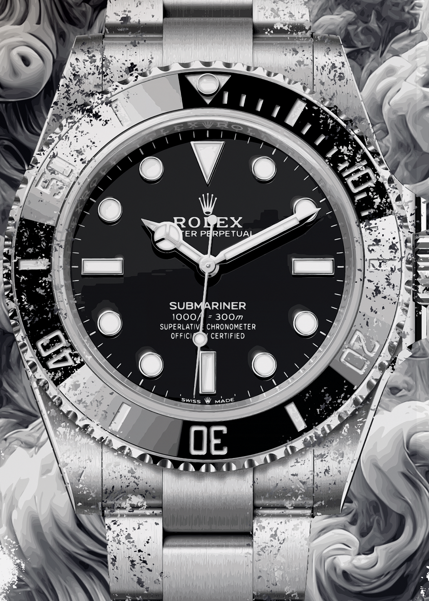 Submariner Ref. 124060 Watch Art Print Poster
