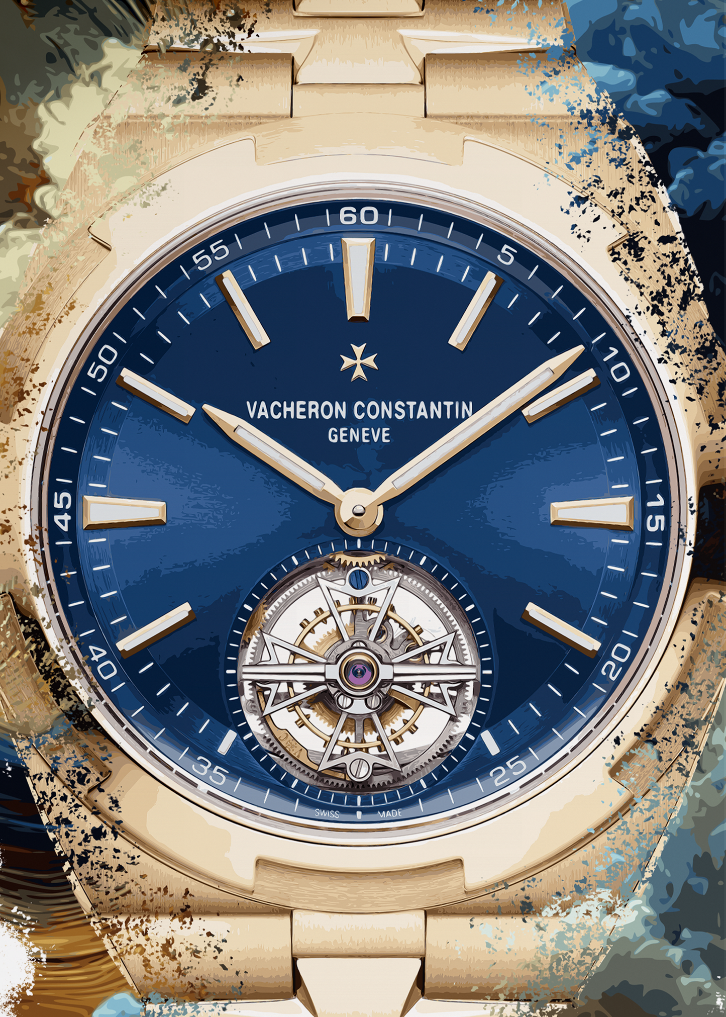 Overseas Tourbillon Ref.  6000V/110R-B733 Watch Art Print Poster